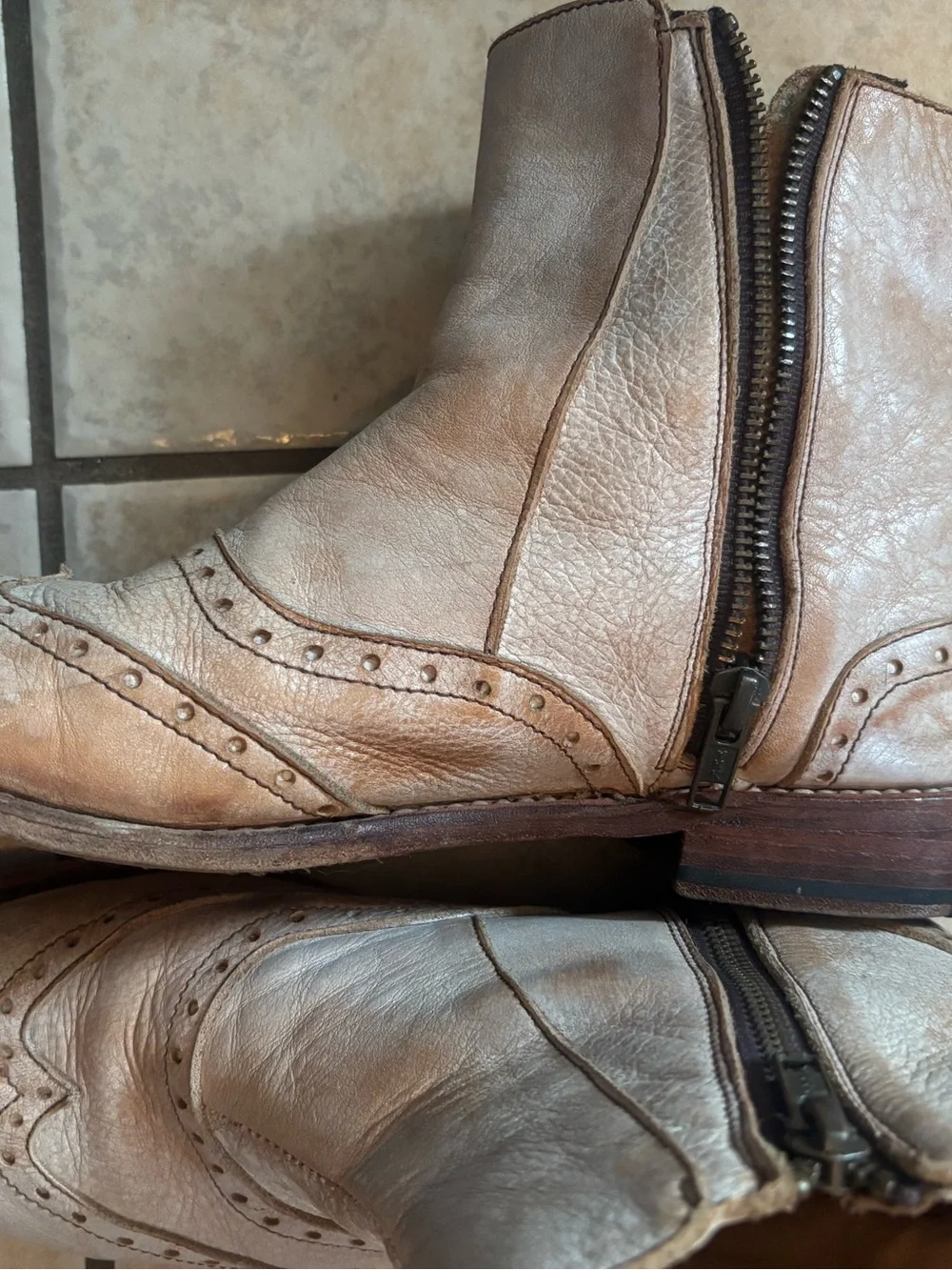 Bed Stu Cobbler boot 8.5 women Bone color